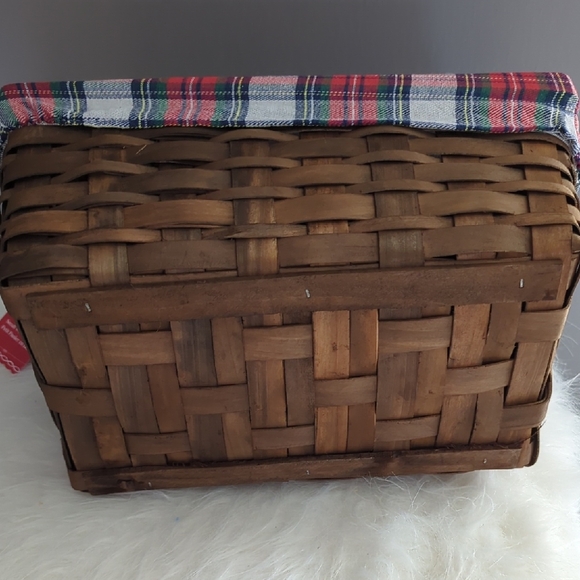 3 For $30. Wicker Basket with Red Plaid Lining - Picture 8 of 13